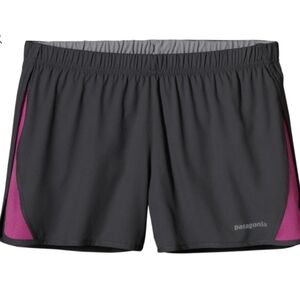 Patagonia Strider Running Shorts Gray Pink Small